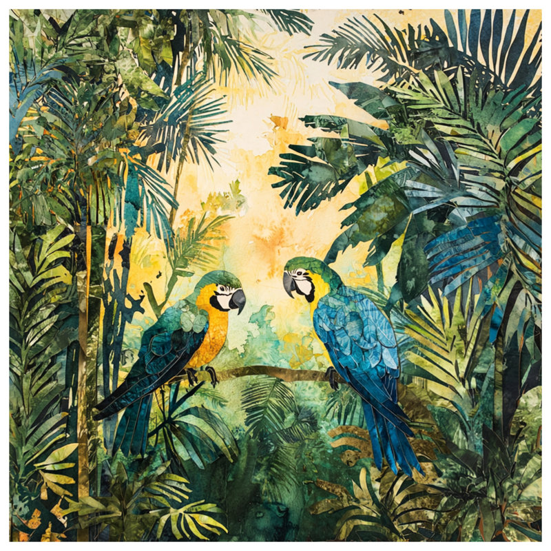 Édredon tropical dans la jungle, Très grand lit