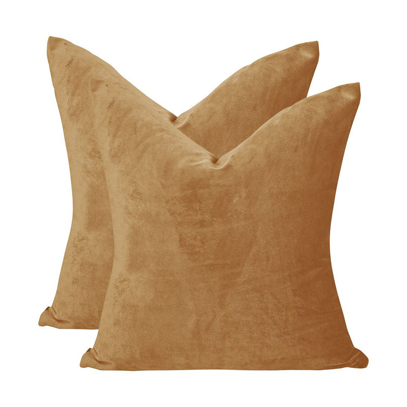 Matte Velvet Cushion Cover - 1 Pc, 30cm x 30cm, Merigold Honey