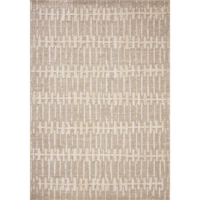 Amber Lewis x Loloi Bexley Taupe / Natural Area Rug, Rectangle 11'6" x 15'