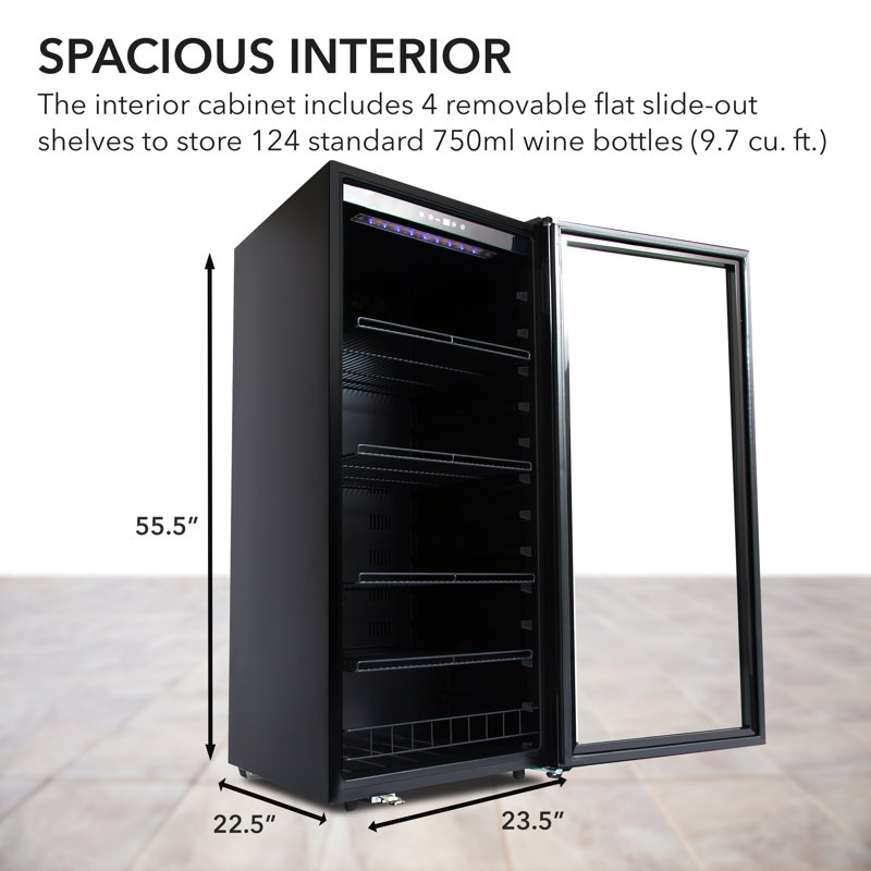 Whynter 124 Bottle Freestanding Wine Refrigerator