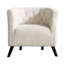 Fauteuil demi-tonneau rembourré en velours avec pieds en bois 26,77 po Gerdeen-1702981546