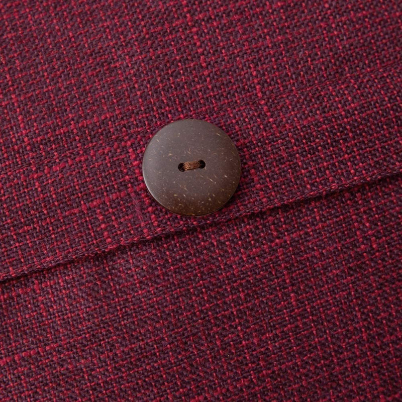 Housse de coussin intérieur / extérieur Linen Blend, Rouge canneberge