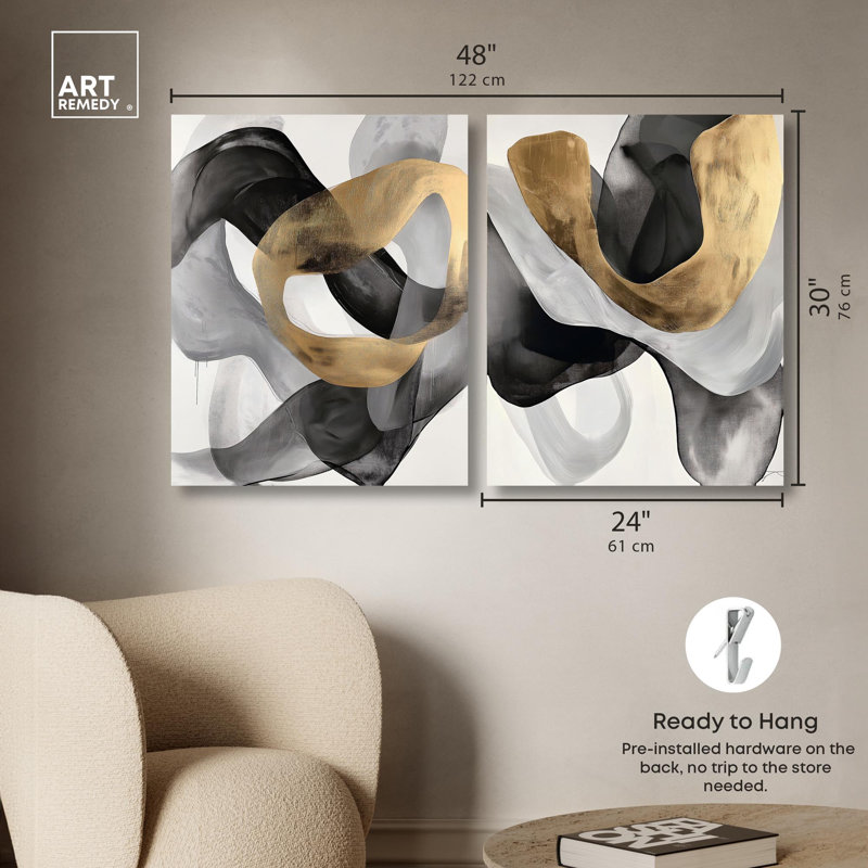 Golden Chaos , H 30 po x l 24 po, Toile tendue