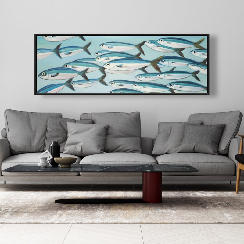 "Petit poisson de Caesio Caerulaurea" sur toile, H 20 po x l 60 po