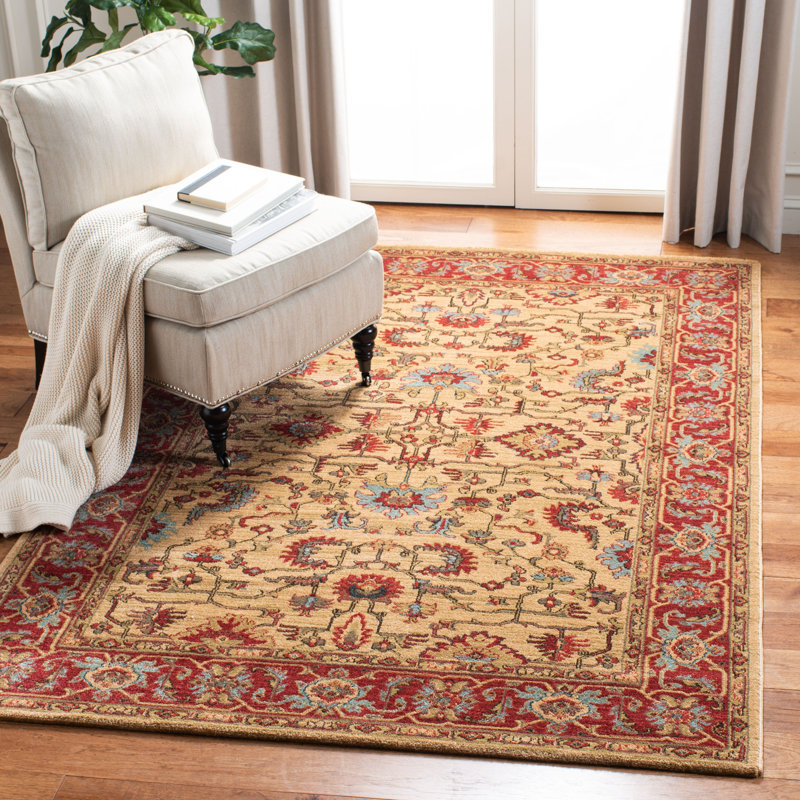 Tapis oriental en polypropylène tissé à la machine Rectangle Angeluis, Rectangle 5 pi 1 po x 7 pi 7 po