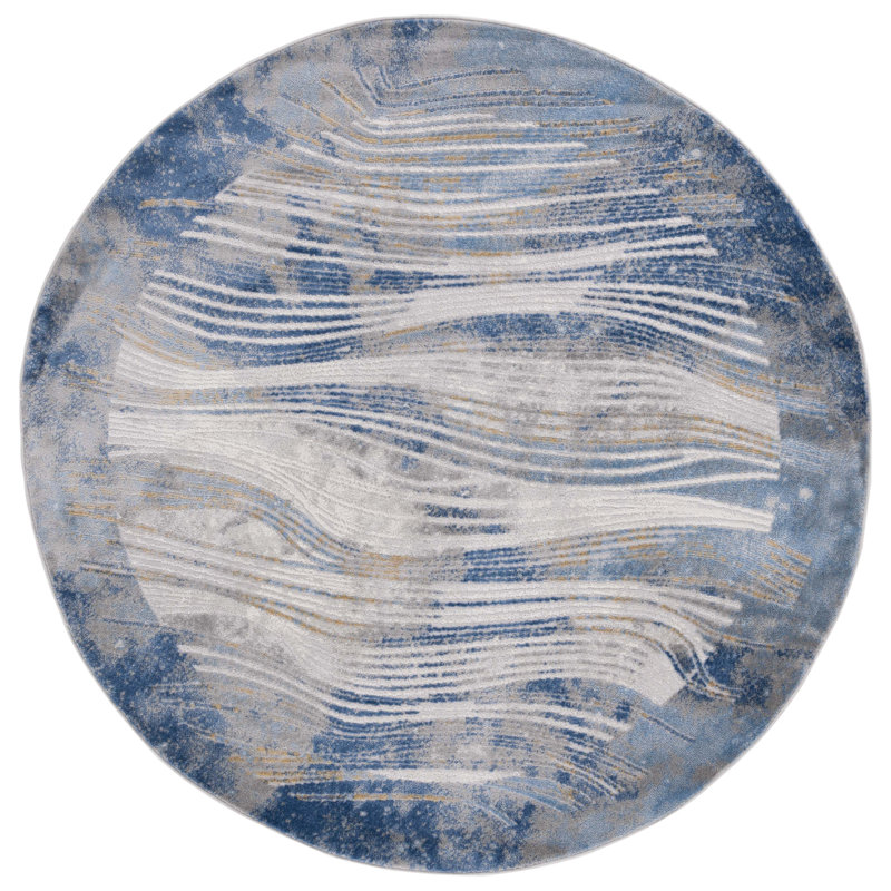Palma Performance Abstract Rug, Round 6'7"