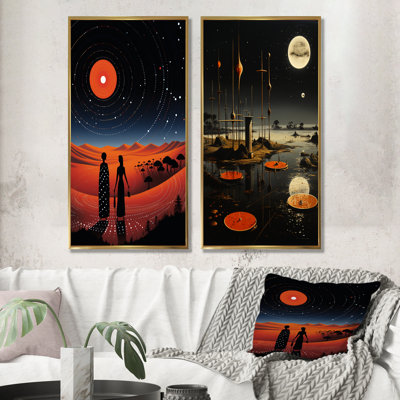 «Landscape In Space Freedoms Dream II», ensemble de salon art mural afro-américain