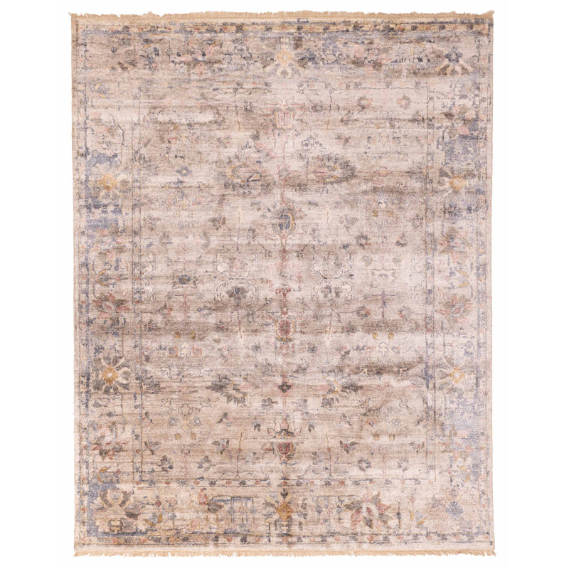 Tapis gris Jules Oushak 7 pi 10 po x 9 pi 11 po
