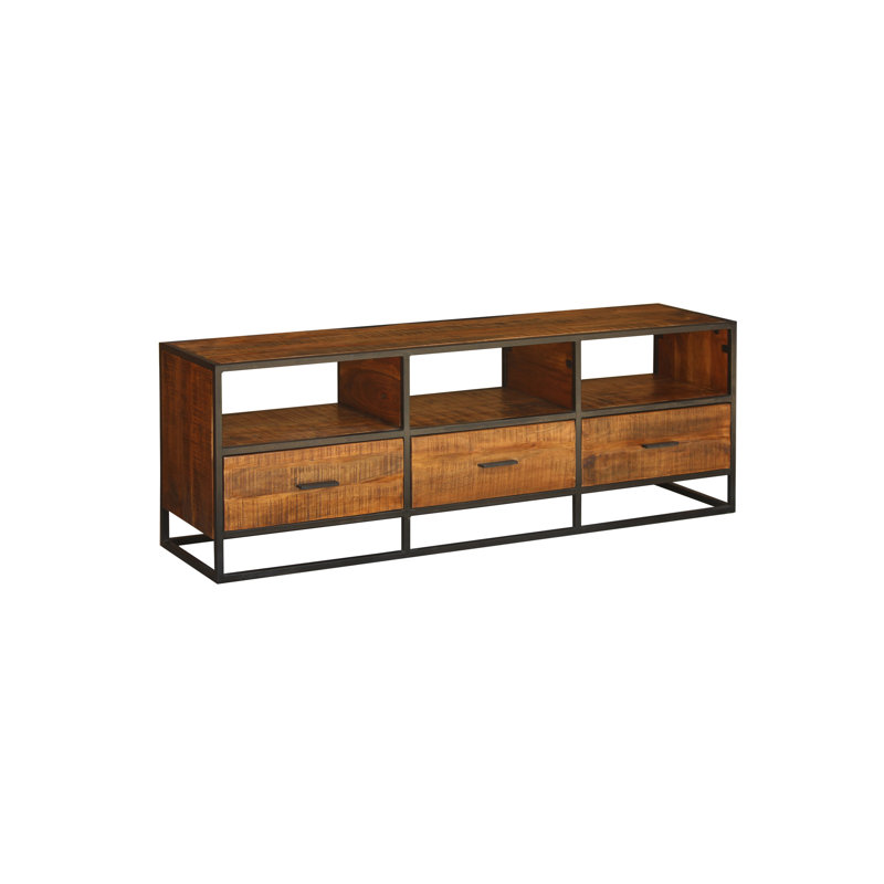 Cumby Unfinished TV Stand for TVs up to 70", Walnut