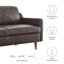 Modway Impart Mid-century Modern Top-grain Leather Sofa-1957247640