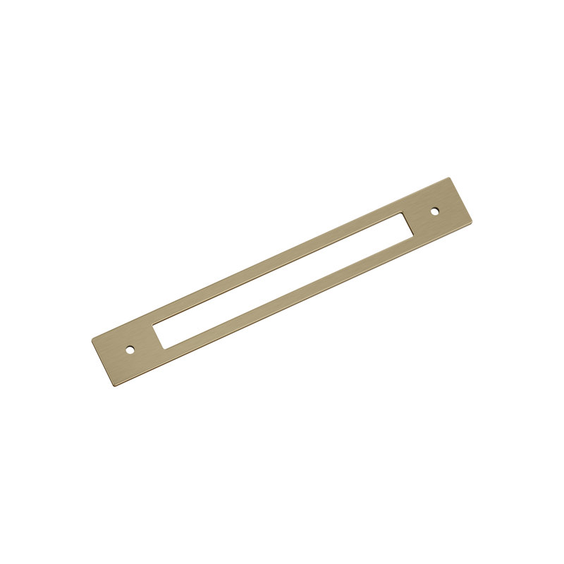 Medora Center-to-Center Rectangle Cabinet Pull Backplate, Golden Champagne, 7-9/16 Inch Center to Center