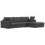 Tatum Large Deep Seater Right Sectional Sofa L-Shaped Performance Fabric Sofa in Contemporary Style-1583937169