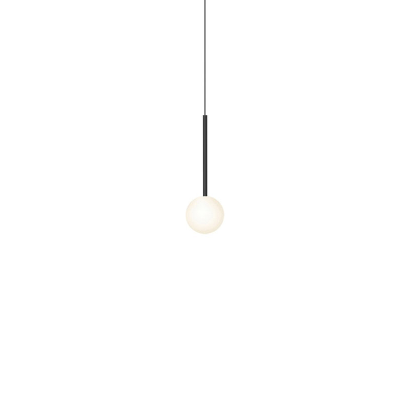 Bola Sphere Pendant, 13.1" H x 4.1" W x 4.1" D, Black
