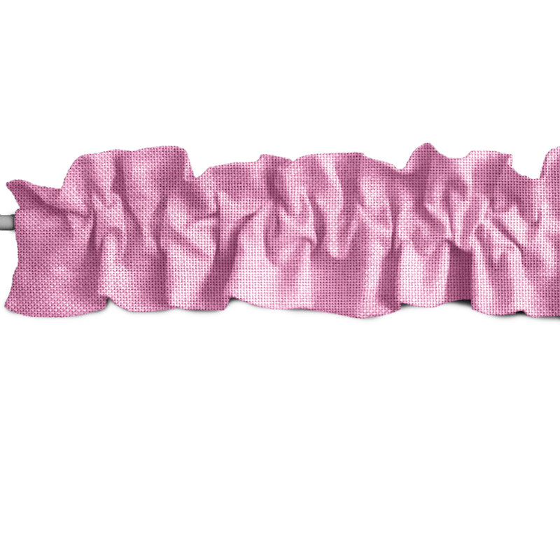 Cantonnière à volants, L 120 po x L 9 po, Rose