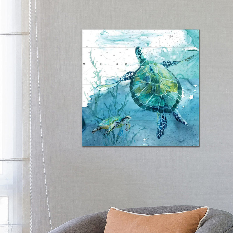 Island Swim II by Carol Robinson - Wrapped Canvas Gallery-Wrapped Canvas Giclée, 66.04 cm H x 66.04 cm W x 1.91 cm D