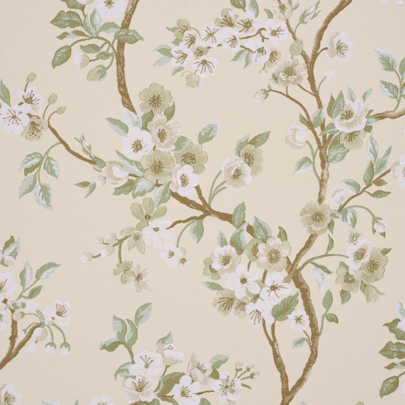 Cherry Blossom Fabric, Brown
