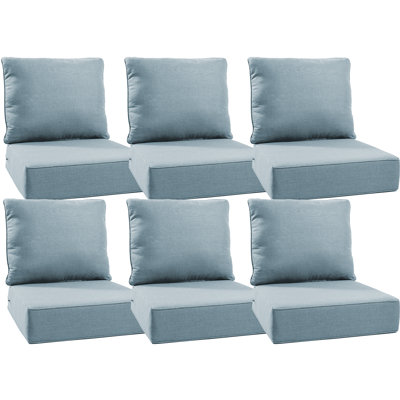 Deb Outdoor 6" Thick Cushion Set - Back Cushions And Seat Cushions