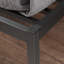 Metal Queen Size Platform Bed With Headboard, Black-1895521966