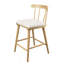 Tabouret de comptoir rembourré beige en bois de style Windsor-1355048955-1355048953