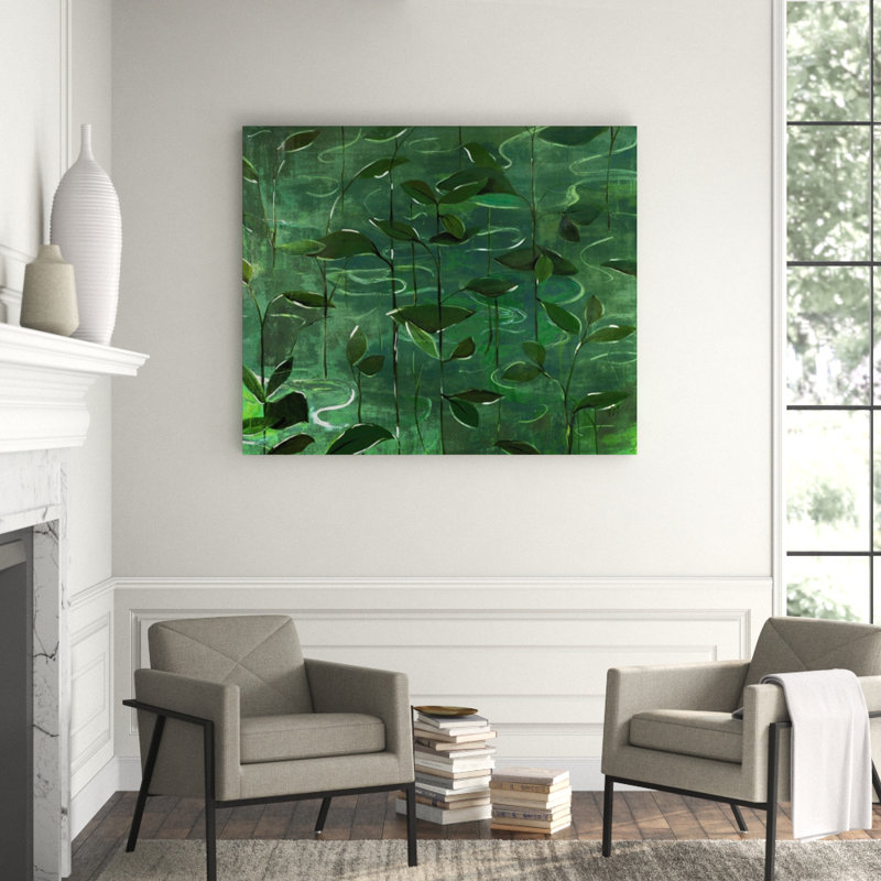 Going Green Painting by F. Elizabeth Douglass, Image Brush Gel, 50" H x 60" W x 1.5'' D