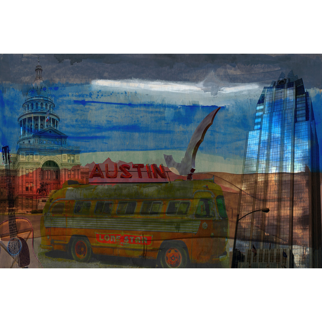 Leinwandbild Austin Bus von Sisa Jasper