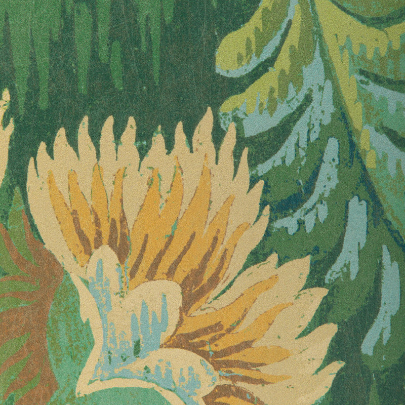 Barwick Floral Paper Wallpaper Roll, Cypress