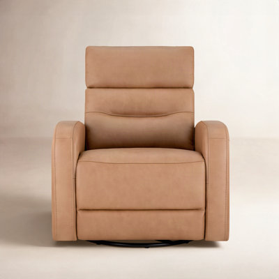 Wyat 33" Genuine Leather Swivel Power Recliner