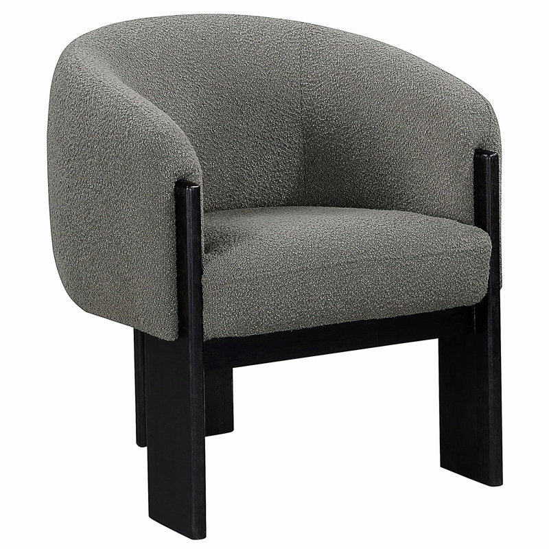 Fauteuil d'appoint rembourré brun Maciel