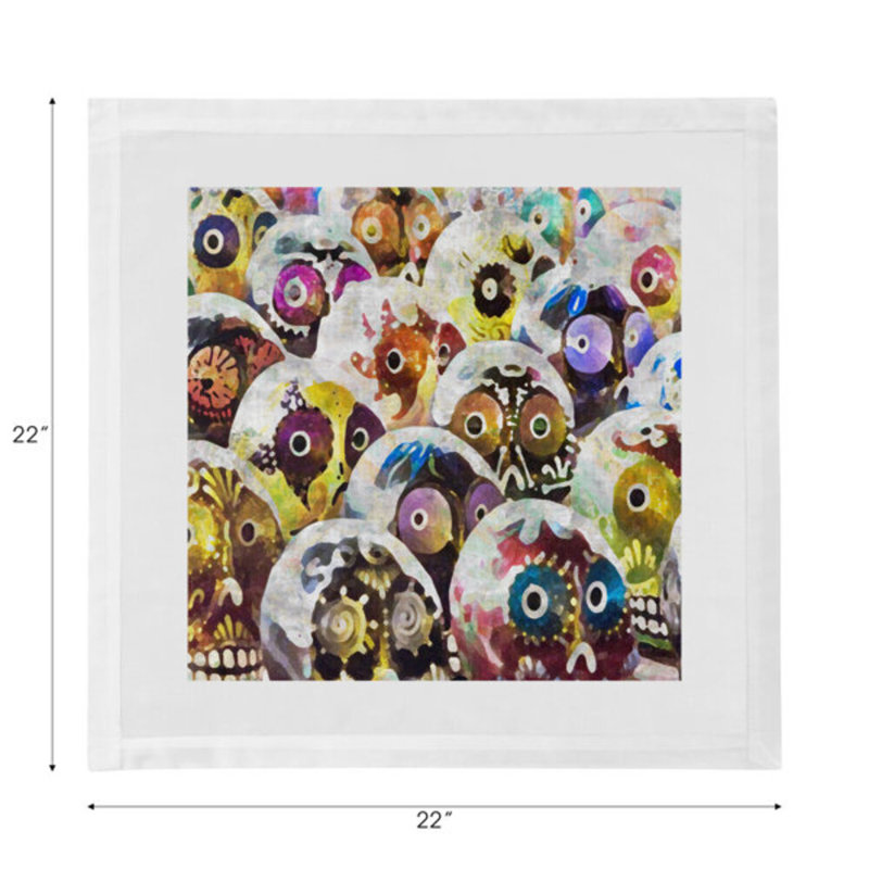 Dia De Los Muertos Rich Cotton Blend Square Napkins