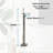 Infinity Single Handle Floor Mount Roman Tub Faucet with Hand Shower in Brushed Nickel