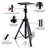 Dual Studio Monitor, 2 Speaker Stand Mount Kit, Heavy Duty Tripod Pair, Adjustable Height Speaker Stands - 85 To 135 Cm, Metal Platform Base - Easy Mobility Safety PIN For Structural Stability