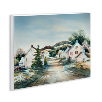 Plaque murale Tranquil Village Road & Homes, design par Owen Wexler