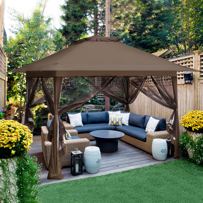 Pop up Patio Gazebo 13 Ft. W x 13 Ft. D Metal Patio