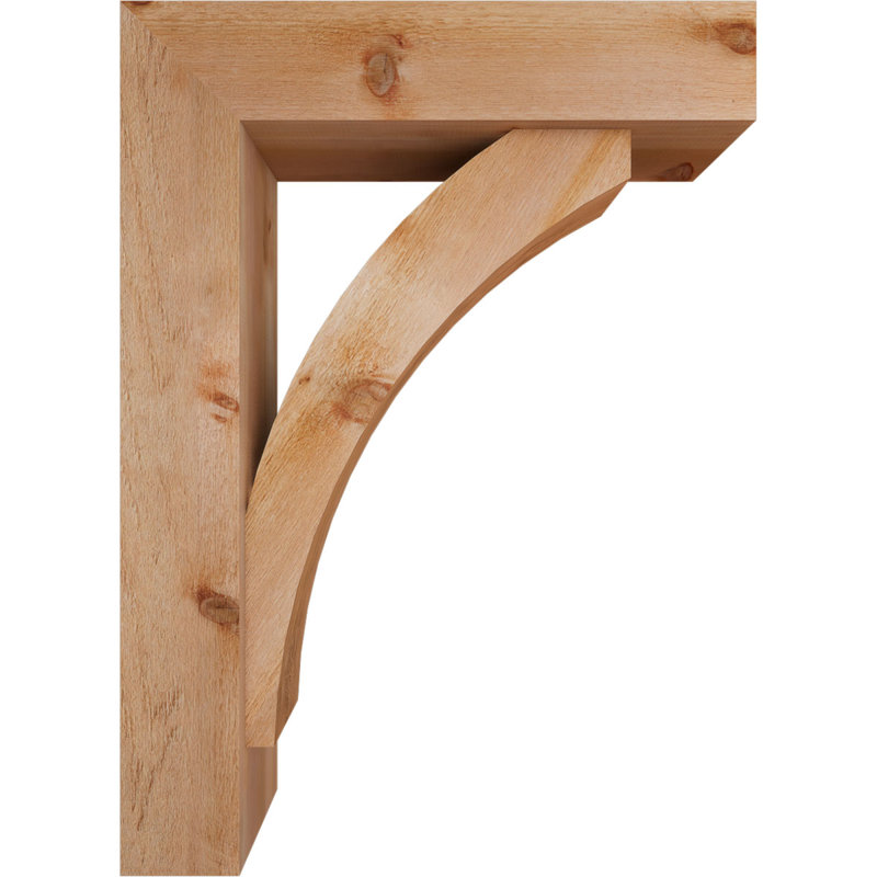 Thorton Block Bracket with Offset Brace, 44 x 32, 8"W Western Red Cedar (Rough Sawn)