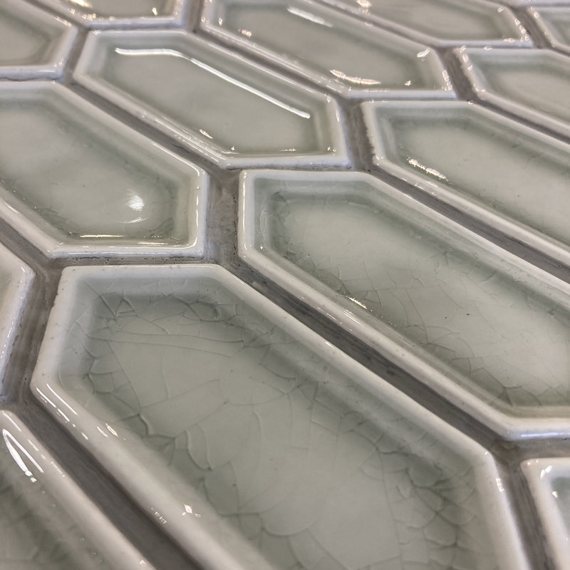 Palermo Collection Trabia Porcelain Mosaic, Grigio