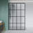 46'' W X 72'' H Walk-In Black Framed Wetroom Shower Screen Panel