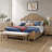 Queen Panel Bed In Sand Finish With Transitional Casual Design