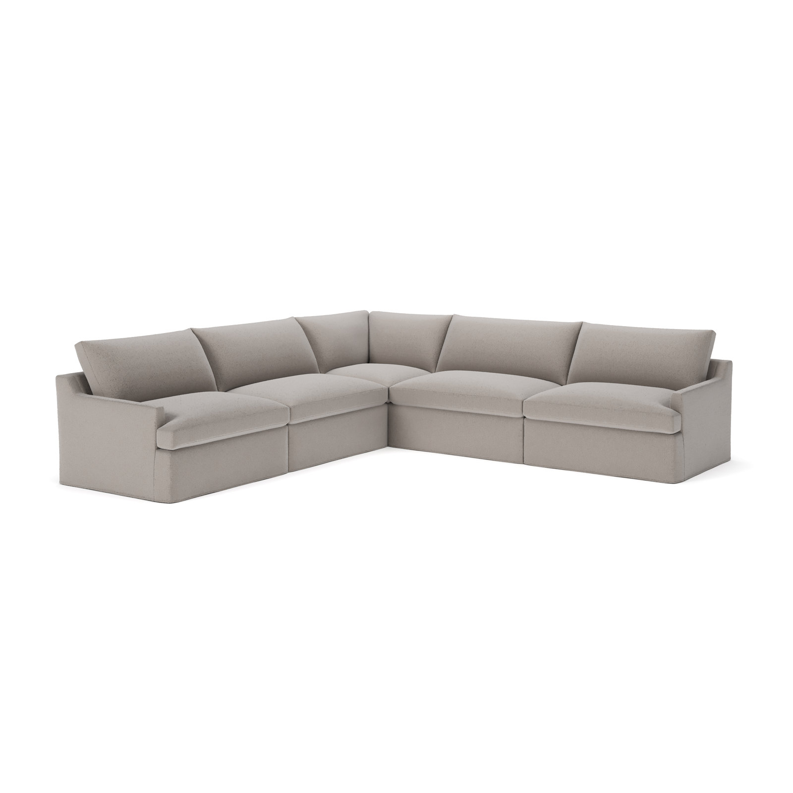 Wrenley Reversible Sectional, Apollo Pebble Boucle
