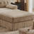 Luxurious Velvet Modular L Shaped Sectional Sofa With Ottoman,3-Seater Chesterfield Sofa With Tufted Design And Tassel Fringe Skirt-394802785