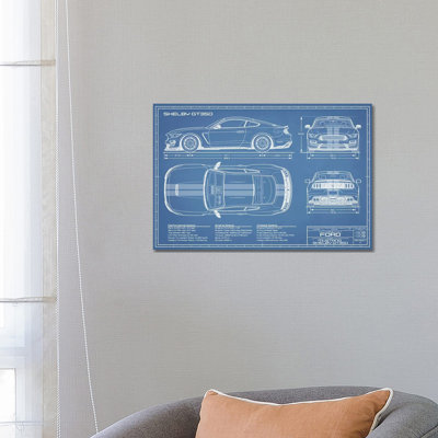 GT350 Shelby (2015-2019) Blueprint-impression de dessin