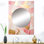 Aleahya rose et doré Tessellations I - grand miroir de formes abstraites, décor de miroir mural doré unique, impression d'art en métal