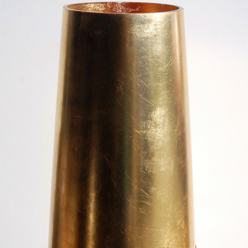 Vase de table Hawwa, Doré, H 18 po x l 7,5 po x P 7,5 po