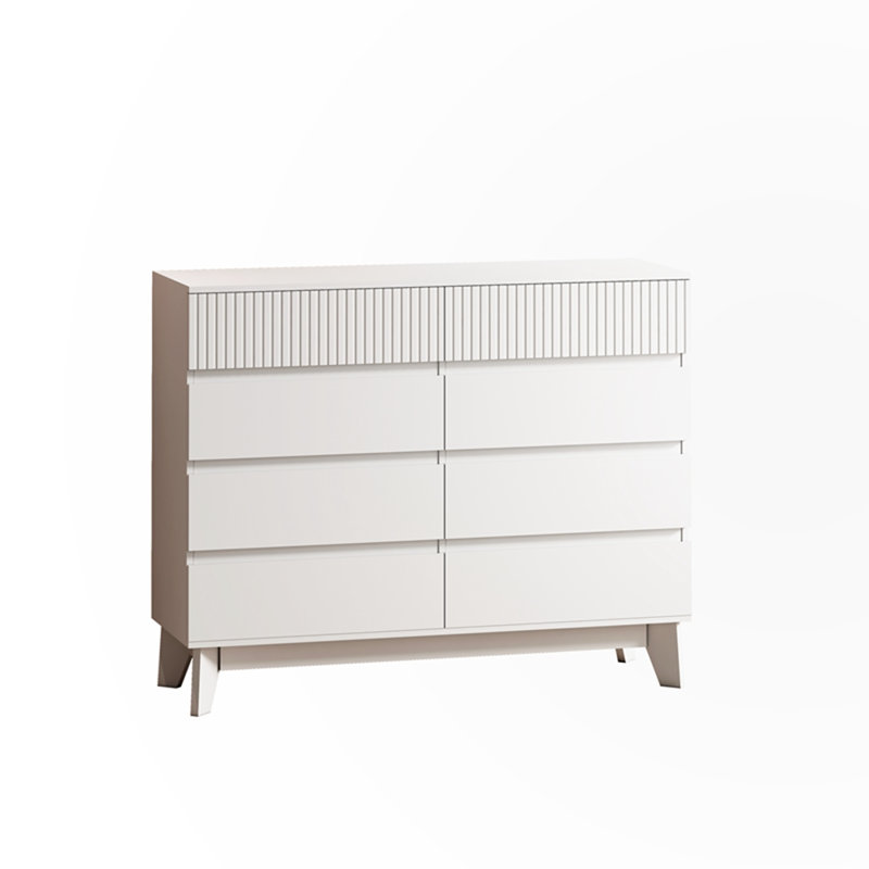 Multi purpose Rattan 6 Drawer Dresser,Modern Storage Cabinet with Wooden Legs, Natural, 29.53" H x  43.31" W x 15.75" D, Yes