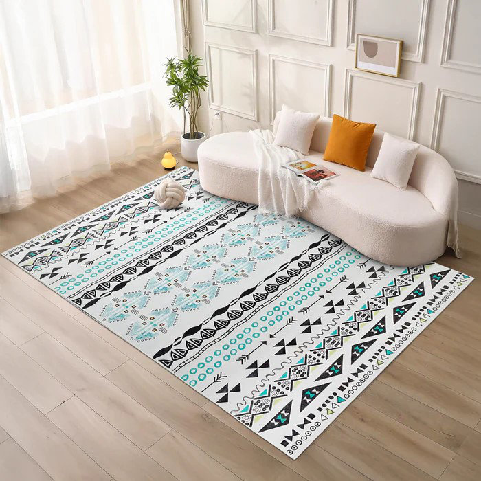 Coll Abstract Machine Printed Area Rug