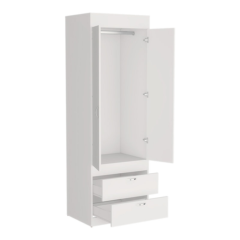 Armoire à deux tiroirs, Blanc