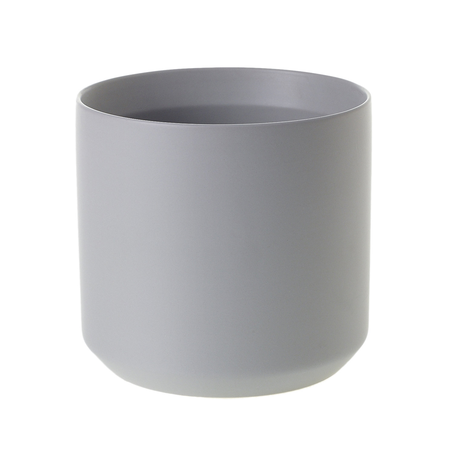 Parsons 12" Ceramic Pot Planter, Gray, 6.75" H x 7" W x 7" D