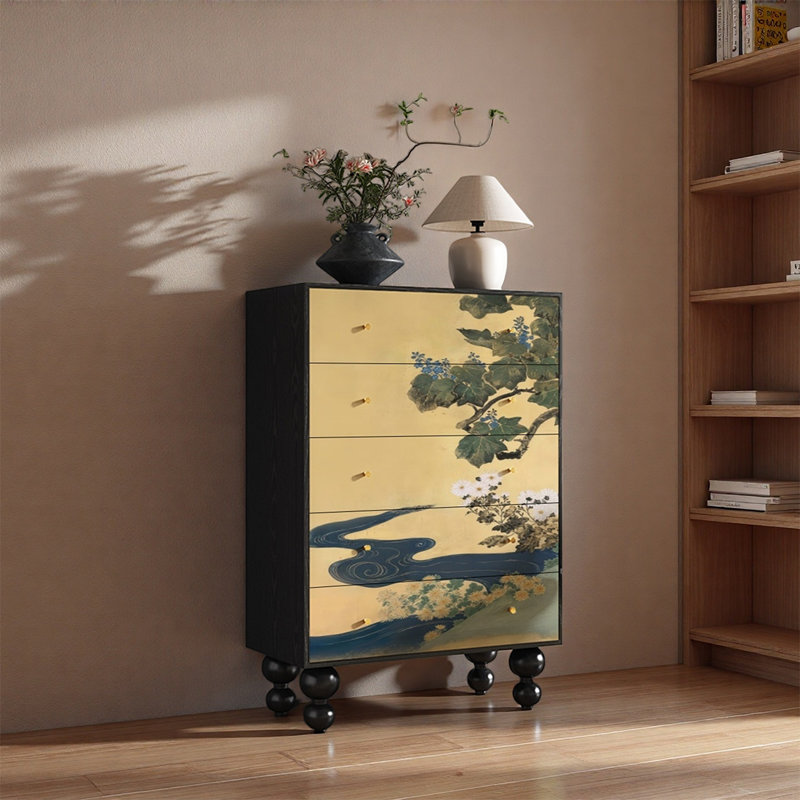 Armoire décorative élégante à cinq tiroirs