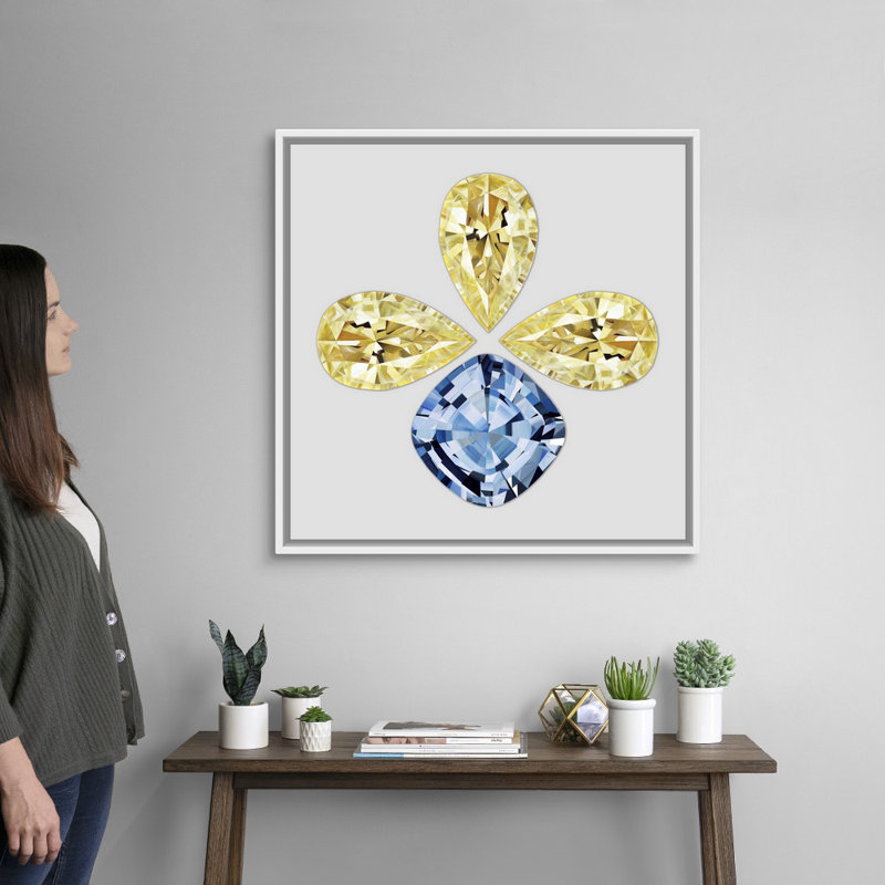 Impression sur toile, Cadre flottant blanc, H 32 po x l 32 po x P 1,75 po