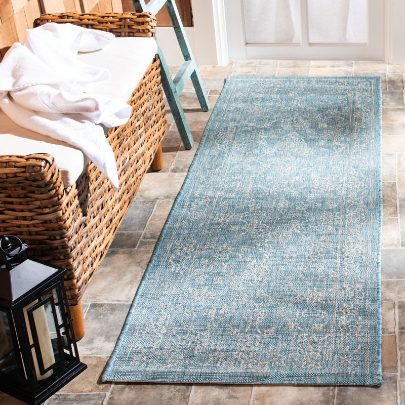 Amedee Performance Solid Color Indoor/Outdoor Area Rug, Runner 2'3" x 16'