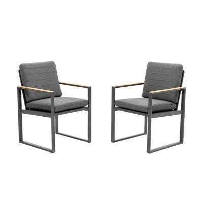 Chaises de salle à manger avec coussins 2 pièces Alexander Collection